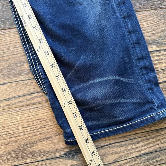 Buckle Black 11 Straight Jeans 32x32 Medium Wash Distressed Flap Pockets - Picture 13 of 13